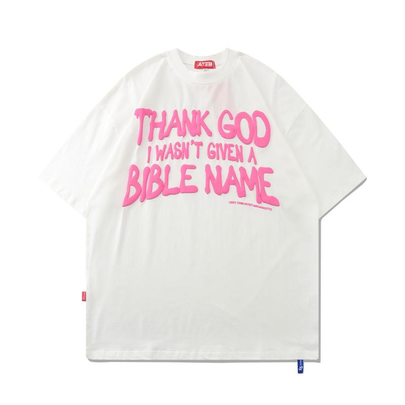 

Men's T-Shirts Summer Tshirts Mens Cute Foaming Printing Short Sleeve Men Women Oversized Tshirt Fashion Brand Lover's T-shirt For Man Cloth, White