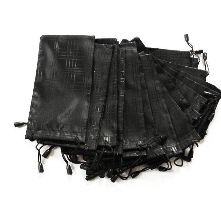 

1000 Pcs/lot Glasses Case Soft Waterproof Plaid Solid Cloth Sunglasses Bag Glasses Pouch Black Color Wholesale