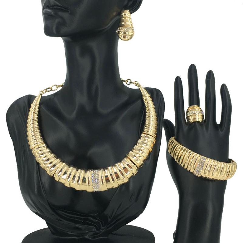 

Earrings & Necklace Mejewelry Manufacture Italian Gold Color Beautiful Set Unique Wedding Women Dinner Jewelry Sets FHK12011, Silver