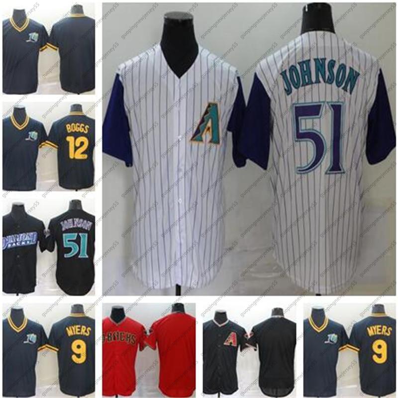 

Mens 51 Randy Johnson 12 Wade Boggs Baseball Jerseys 9 Wil Myers 2021 new, As1