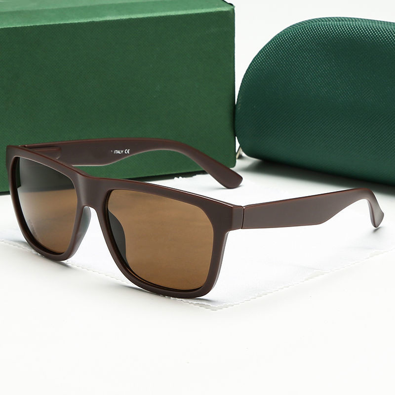 

Mens and Women Luxury Designer Sunglasses Glasses Plate Square Frame Brand Retro Polarized Fashion Sole Optional With Box