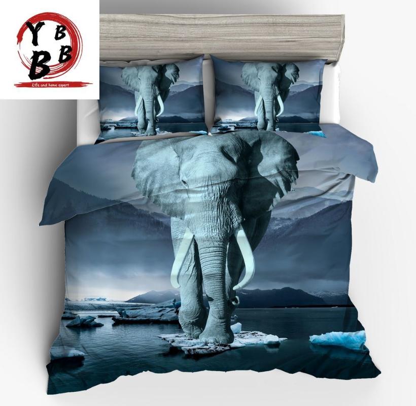 

Bedding Sets Tribal Elephant 3D Set Cartoon Blue Design Ethnic God Ganesha Animal  Full Queen King Duvet Cover, Style6