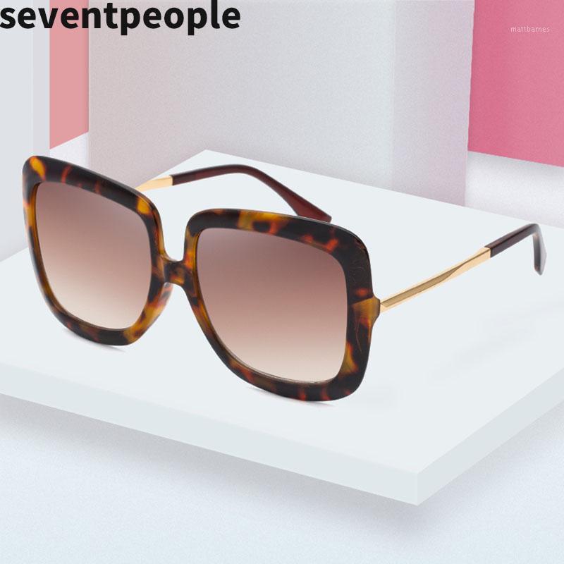 

Sunglasses 2021 Fashion Oversized Women Square Designer Rectangle Sunglass Thick Frame Sun Glasses Retro Vintage