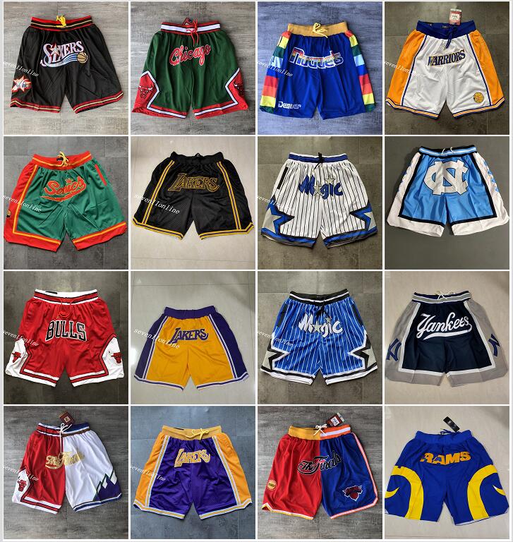 

Men's Basketball Just Don Short Sweatpants Shorts Zipper Pant With Pocket Hip Pop Pantalones Cortos De Baloncesto Pantalones Deportivos in Size S- Size 2XL Mix Order