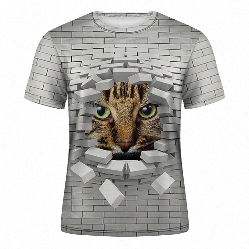 T-shirt Hommes 3D Imprimer Imprimer Numéro d'équipage Casual Casual Rivet Daily Mesh Housses à manches courtes Noir / Blanc Vert / Gris Bleu / Ét