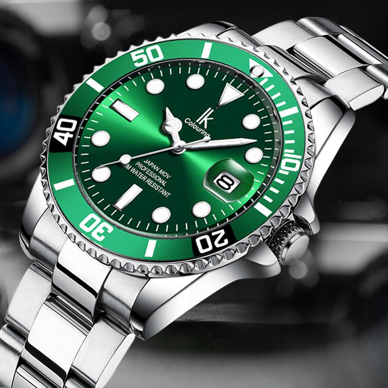 

Wristwatches 2021 Relogio Masculino IK COLOURING Watch Men Watches Original Luxury Designers Brand Automatic Mechanical Man Clock, Steel blue