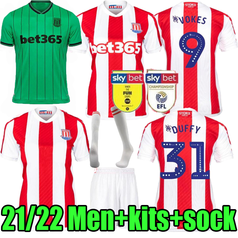 

21 22 Stoke City Campbell 26 Clucas McClean futbol Soccer jerseys 2021 2022 ALLEN INCE VOKES AFOBE SHAWCROSS GREGORY SMITH POWELL home Football Shirt Men+ set, 2021 home