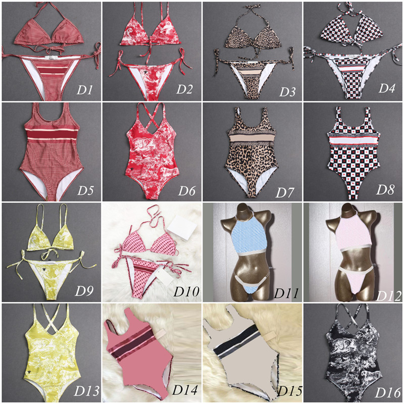 

Hot Selling Bikini Set Women Fashion Swimwear For Summer Beach Travel Letter Printed Swimsuit Bandage Sexy Bathing Suits