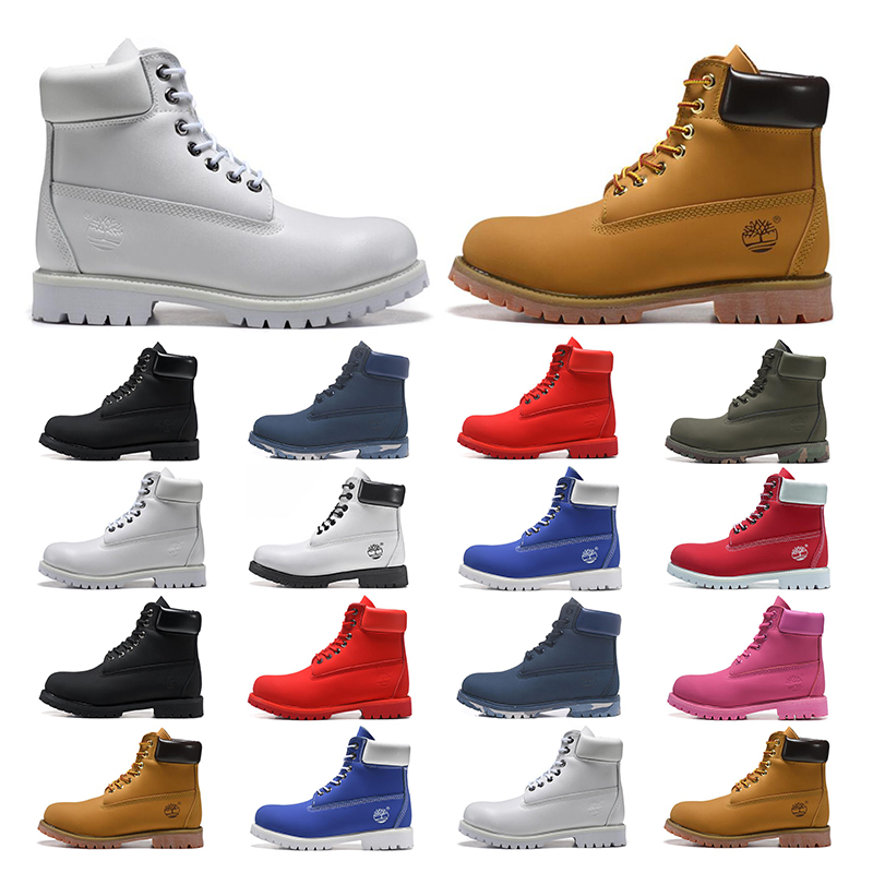 

top Original Timberland boots Mens Designer Sports brown Red White Winter boot Sneakers Casual Trainers Womens Luxury