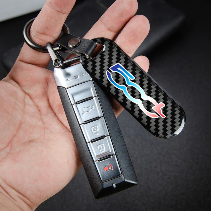 

Keychains For Fiat 500l High-end Carbon Fiber Material Metal Keychain Automotive Goods Car Accessoriesessories 500 500x