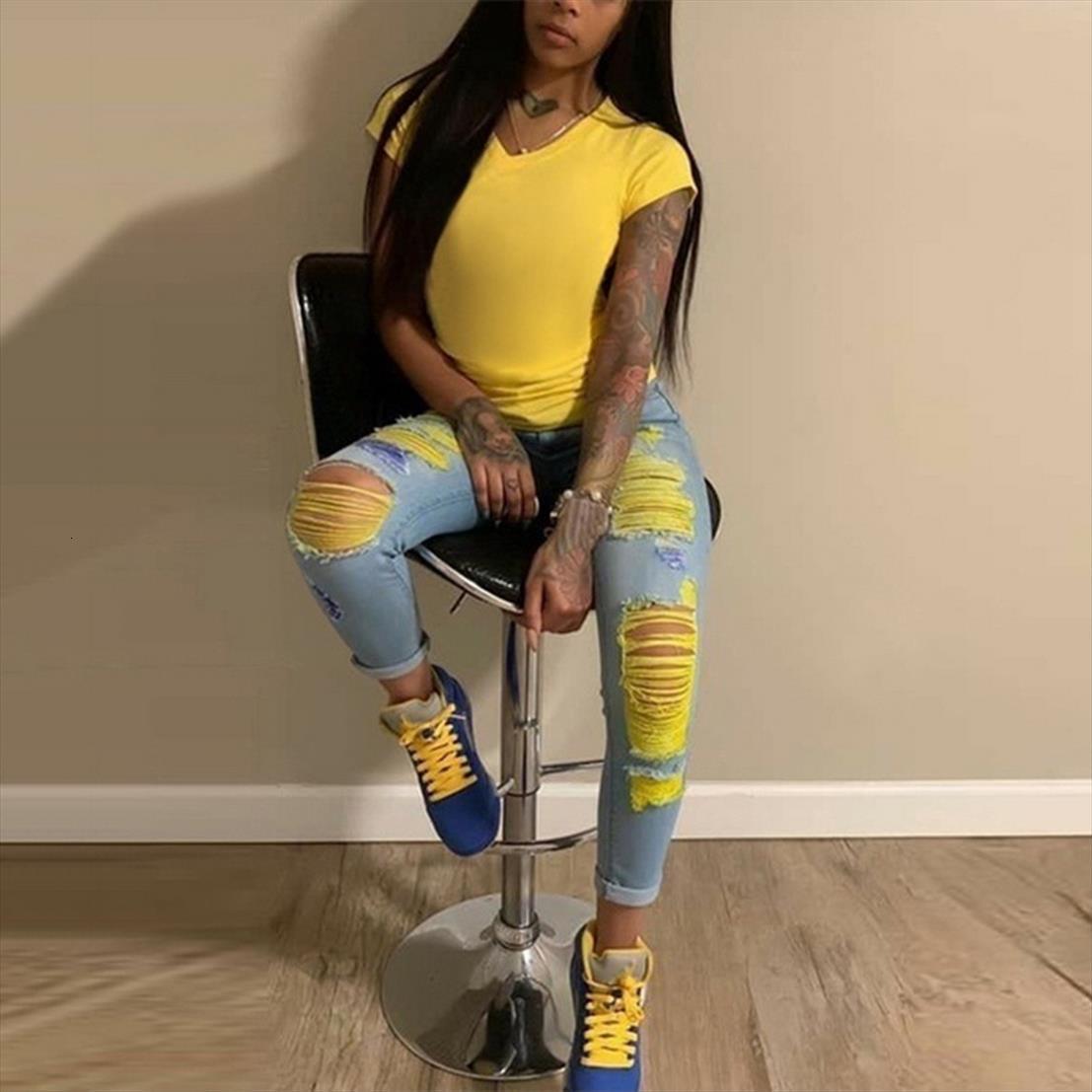 

ripped jeans clothes high waisted womens capris plus size vintage distressed summer pants denim trousers, Black;white