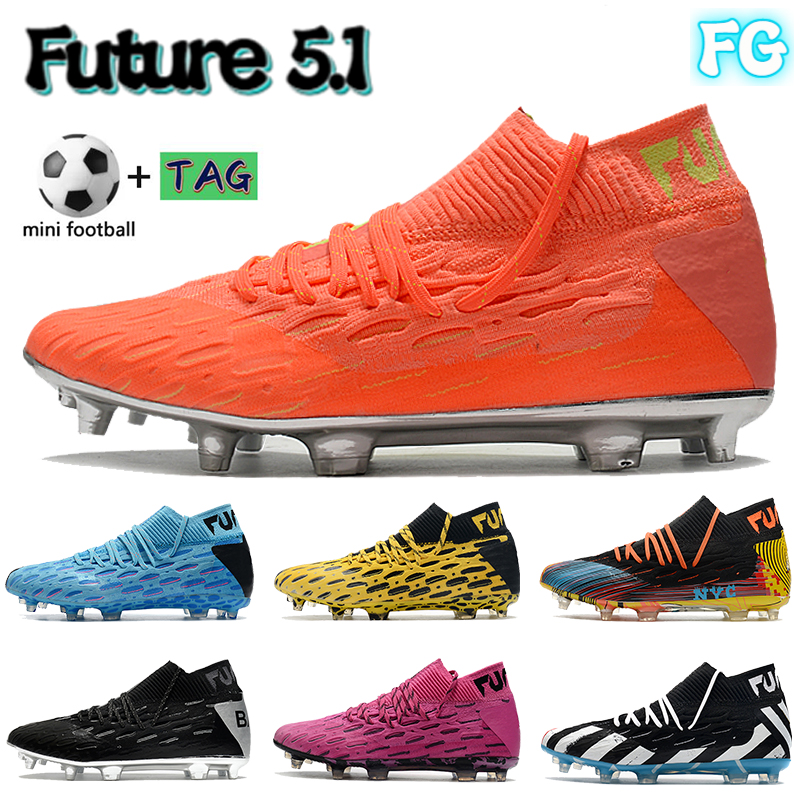 

Newest future 5.1 Netfit FG soccer Shoes cleats orange yellow blue triple black NYC purplish red fashion football boots men designer sneakers trainers, Bubble wrap packaging
