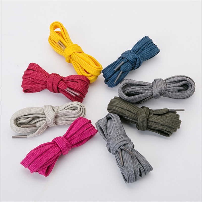 

2021 new style Shoelaces Double layer flat webbing shoelace polyester hollow double layer shoelace black and white color price link, White;pink