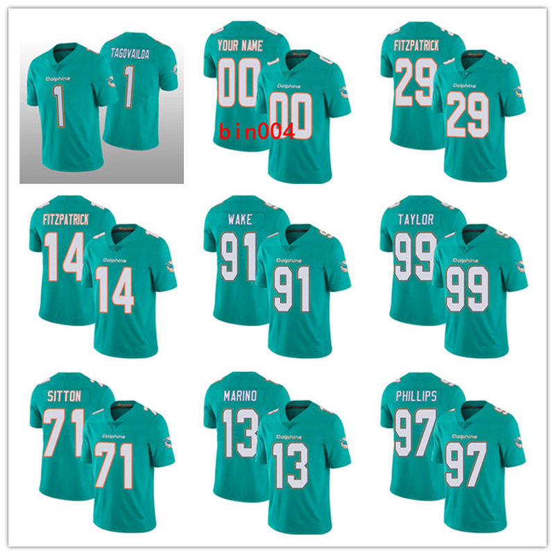 

Miami''Dolphins''MEN WOMEN YOUTH Minkah Fitzpatrick Dan Marino Limited Home Jersey Football Tua Tagovailoa Vapor Untouchable
