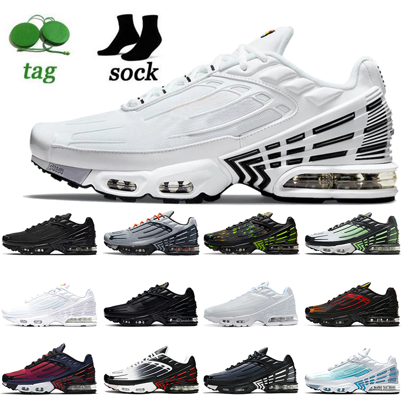 

WITH BOX Designer Top Quality Plus Tn 3 Running Shoes Tuned Mens Sneakers Men Womens Crater Multi Mesh Triple White Black Orange Red Iridescent Navy Blue Trainers Size, B6 navy blue 39-45