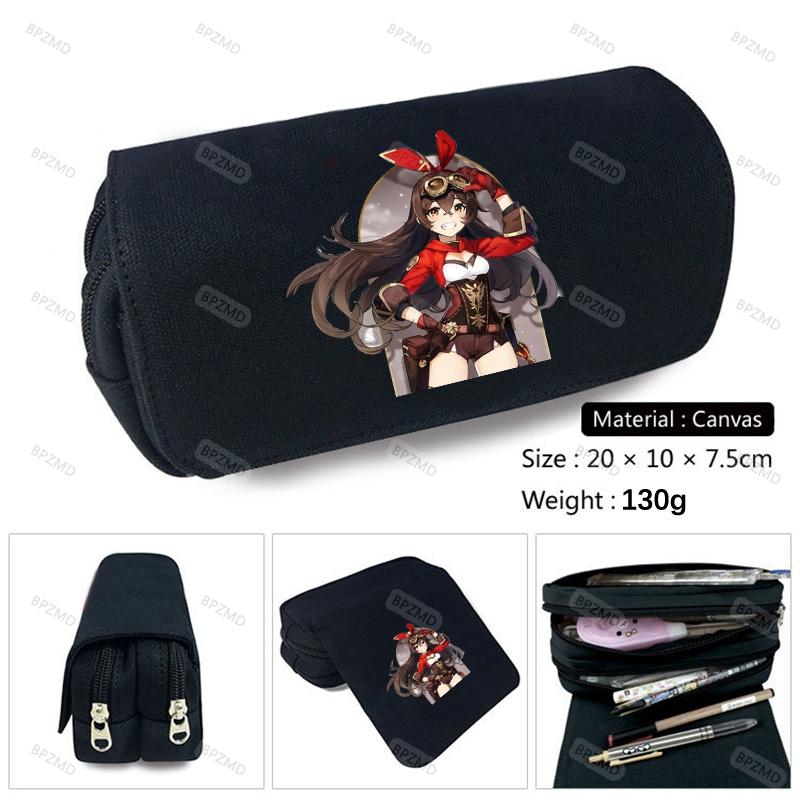 

Genshin Impact Pencil Case School Pen Cases Gifts For Kids Stationery Bag Storage Casual Cosmetic Bags &