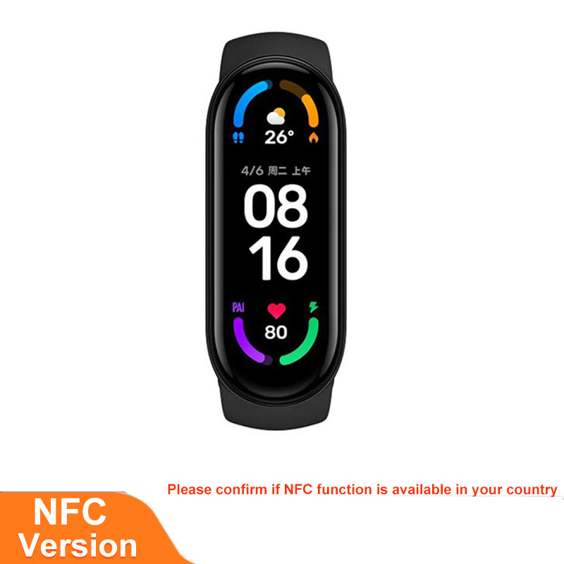 

New Xiaomi Mi Band 6 NFC Version Smart Wristbands Bracelet Fitness Tracker Blood Oxygen Waterproof Bluetooth compatible(inclusive of VAT)