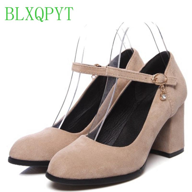 

Dress Shoes LANYUXUAN PLUS Big& Small 31-43 Size Sale Sapato Feminino Woman Zapatos Mujer Round Toe Pumps High Heels 191-1, Black