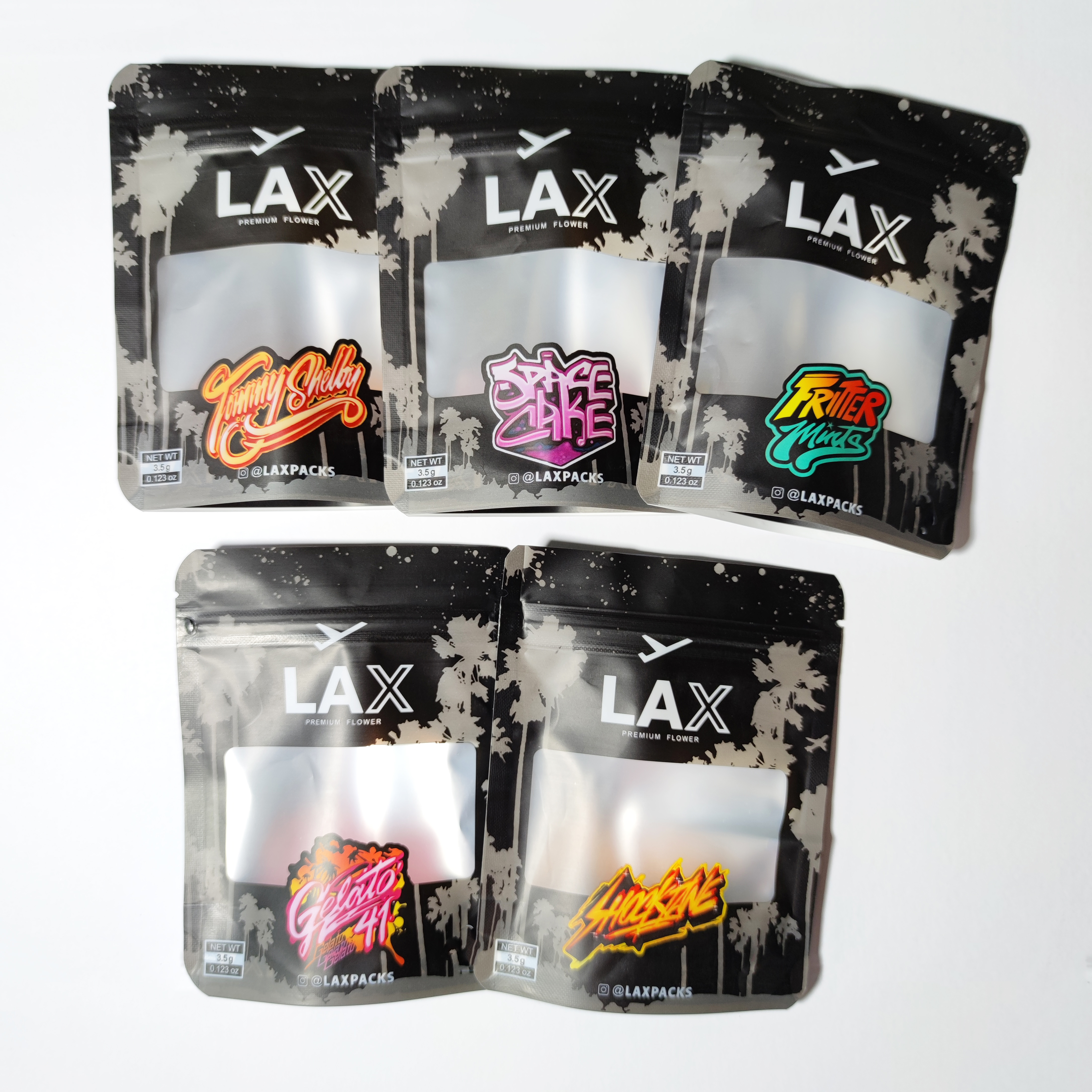 

EMPTY 3.5g LAX PACKAGE SMELL PROOF EDIBLES MYLAR BAG Candy Gummies Zipper lock Dry flower PACKING BAGS