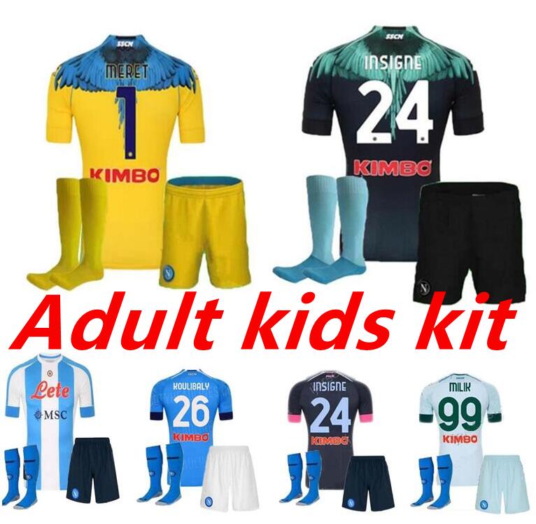 

21 22 Napoli Fourth soccer jerseys Naples calcio 4th Saluto MARADONA Osimhen INSIGNE MERTENS H.LOZANO maillots MEN KIDS kits football shirts, Black;yellow