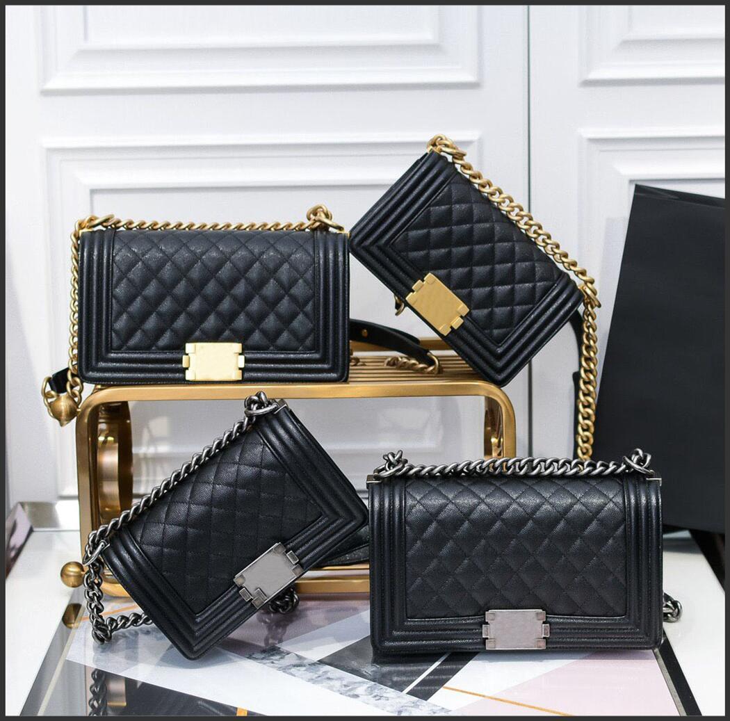 

2021 new high quality bag classic lady handbag diagonal bag leather 25cm 766, 20cm gold buckle