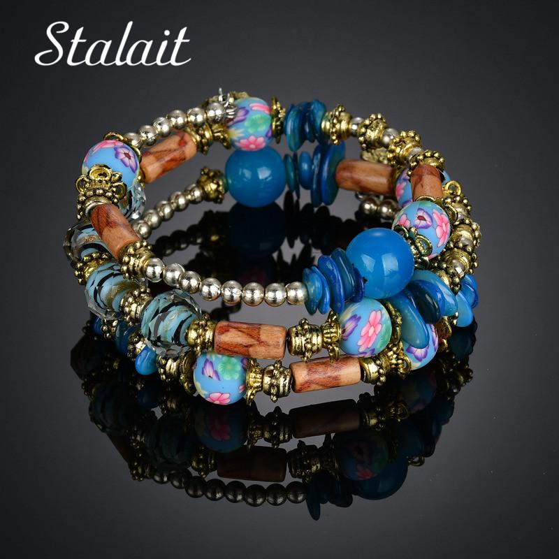 

Beaded, Strands Vintage Tassel Resin Stone Charm Bracelets For Women Pulsera Ethnic Multilayer Beads Bracelet Bohemian Jewelry Gifts 2021, Black