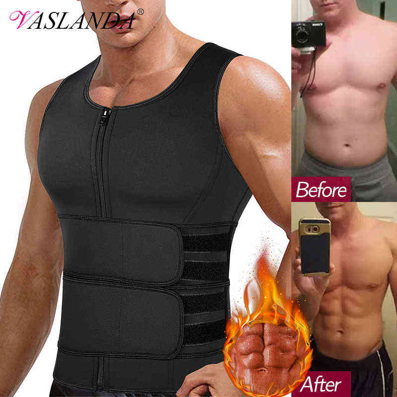 

Mens Body Shaper Waist Trainer Slimming Vest Workout Tank Tops Shapewear Sauna Undershirts Compression Shirt Tight Underwear, Style 3