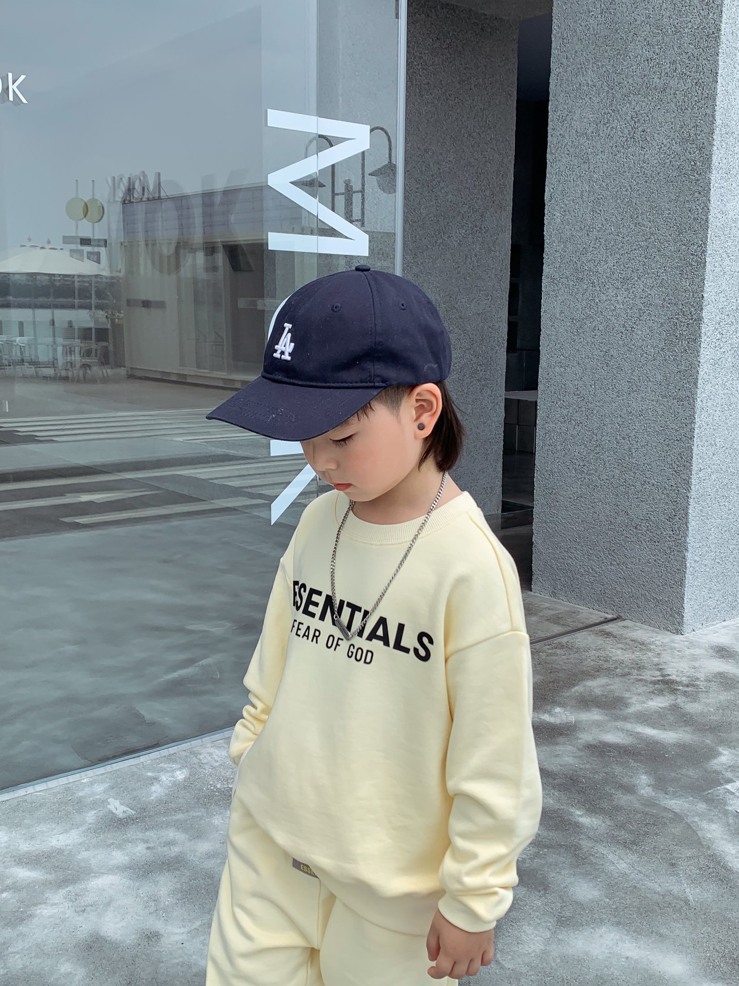 

autumn children tracksuit kids boys cotton hoodie with pants 2pcs/sets baby girls pullover Solid sportswear outfit, Beige