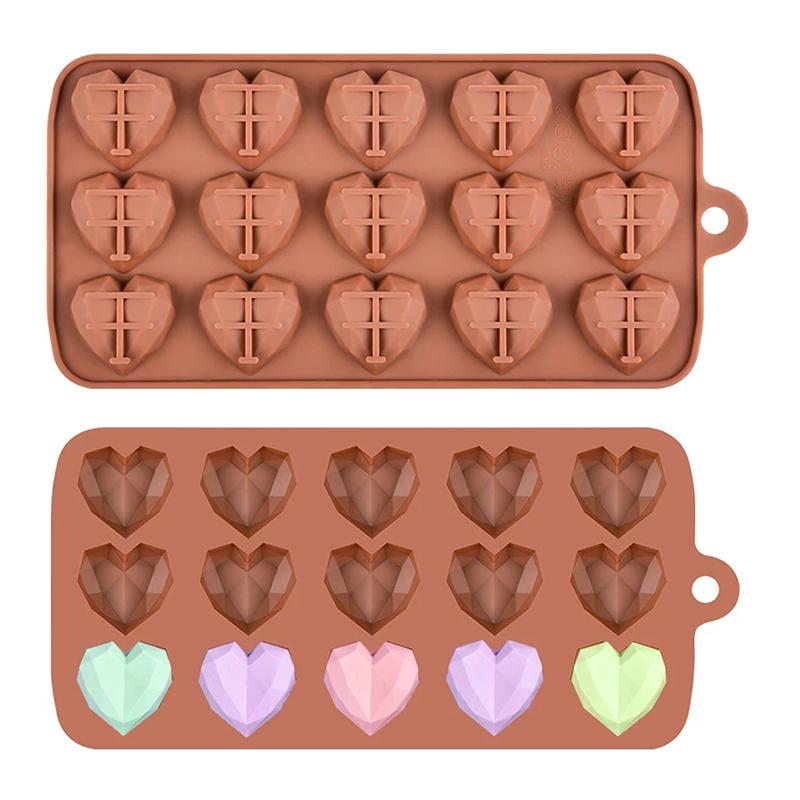 

Baking Moulds 3D Geometric Cake Mold Heart Shaped Silicone With Mini Hammer Mousse/Chocolate Cakes Mould For Birthday