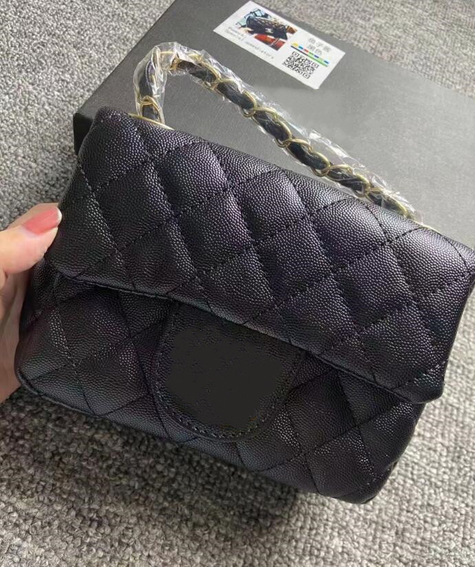 

Fashion black caviar Wallet Women brand purse chain shoulder bag elegant lady Christmas gifts Small leather bags with box, Red;black