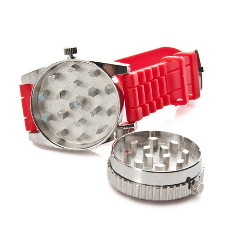 

42mm watch Shape style Herb grinder bag creative zinc alloy tobacco smasher crusher Hand muller portable herbs grinders