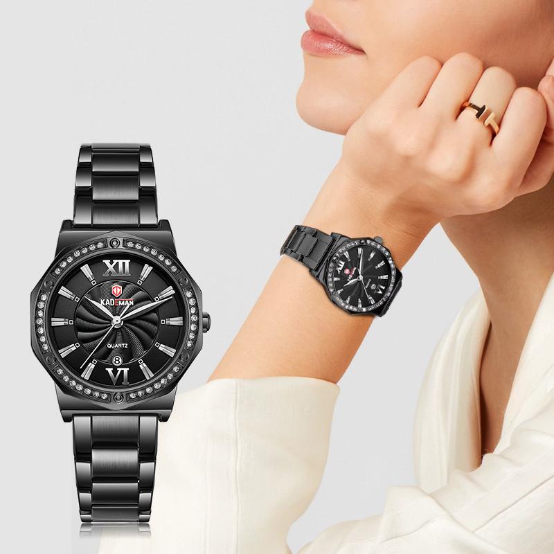 

Wristwatches 2021 Ladies Watches TOP Luxury Crystal Dress Women Wristwatch Bracelet 3TAM Quartz Watch Full Steel Casual Business Brand Clock, 829-s-w-s