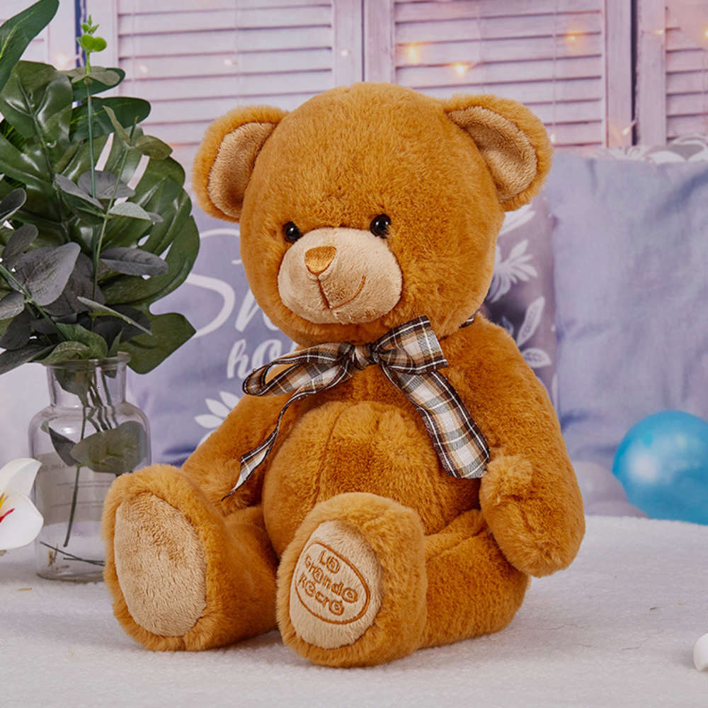 

year plush toy bear bow tie children's gift, Blue