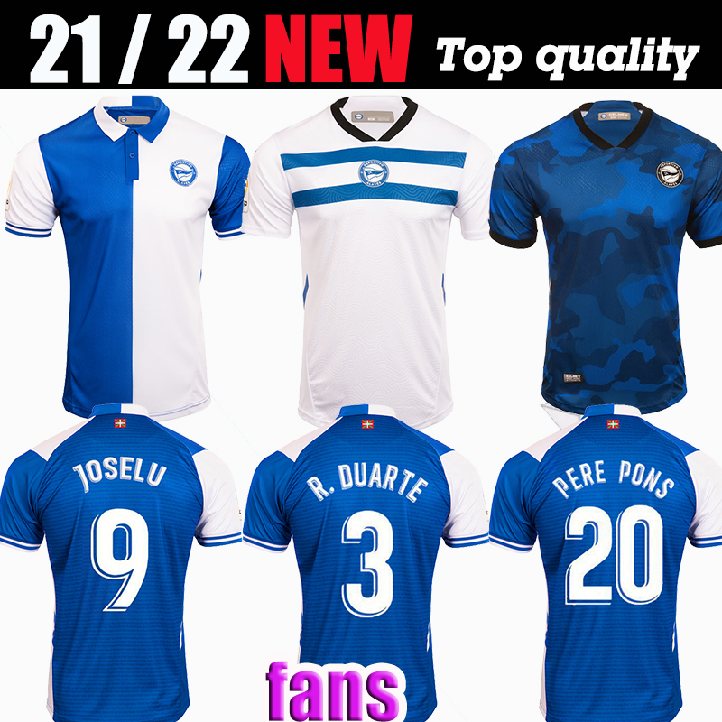 

21/22 Deportivo Alavés soccer jerseys 2021 2022 Alaves 100th centenary camiseta de fútbol PERE PONS R.DUAARTE JOSELU LUCAS LAGUARDIA TAVARE men+kids kit football shirts