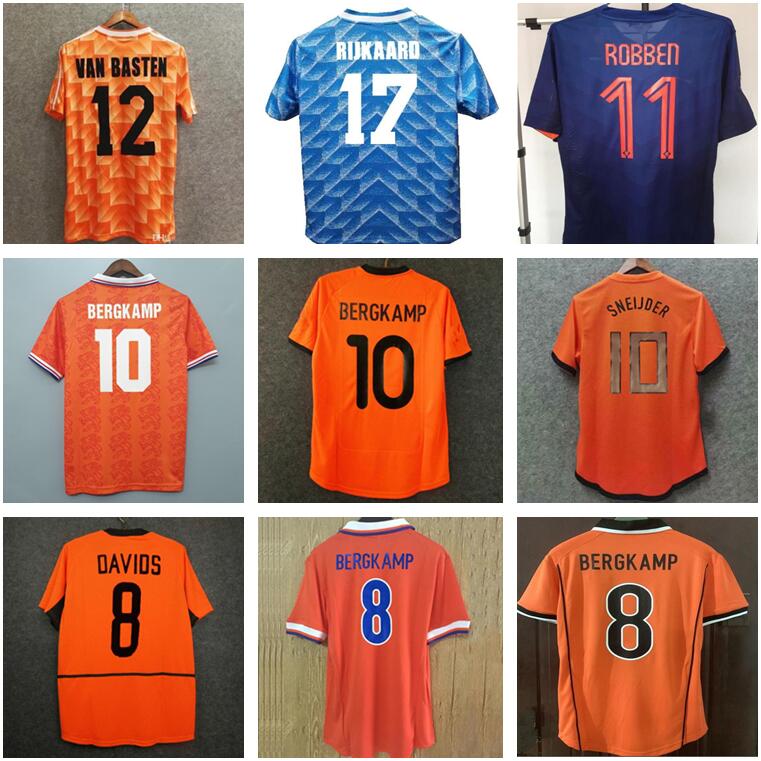 

Netherlands retro soccer jersey 1974 1986 1988 1990 1991 1995 1997 1998 2000 2002 2010 2012 2014 DE JONG Holland football shirt Vintage GULLIT VAN BASTEN BERGKAMP