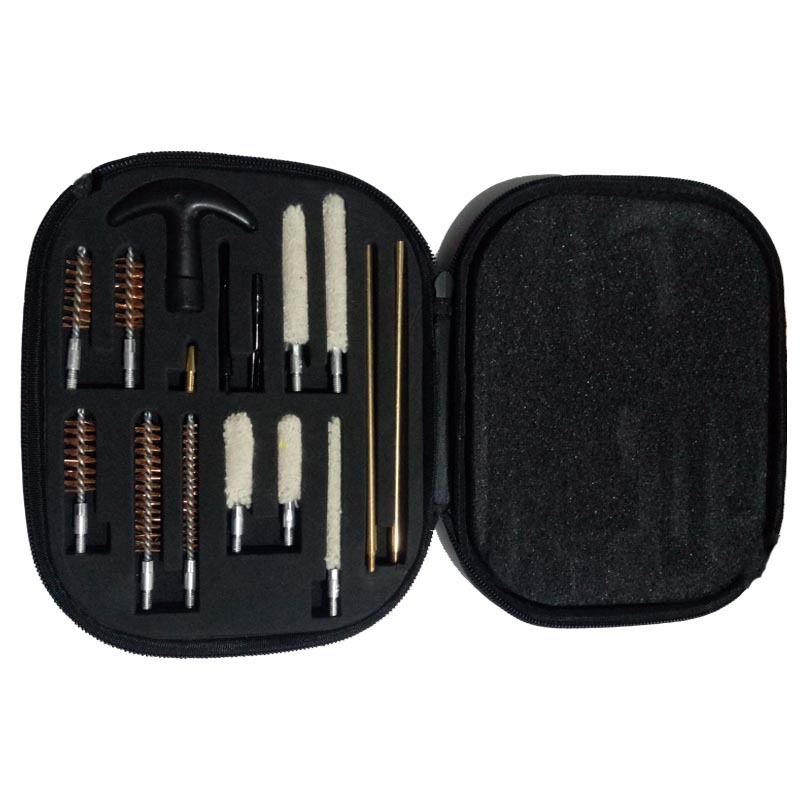 

Airsoft 16 Piece Shotgun Pistol Cleaning Brush Kit with Case for All Caliber Hand Guns 22 357 38 9mm 40 44 45