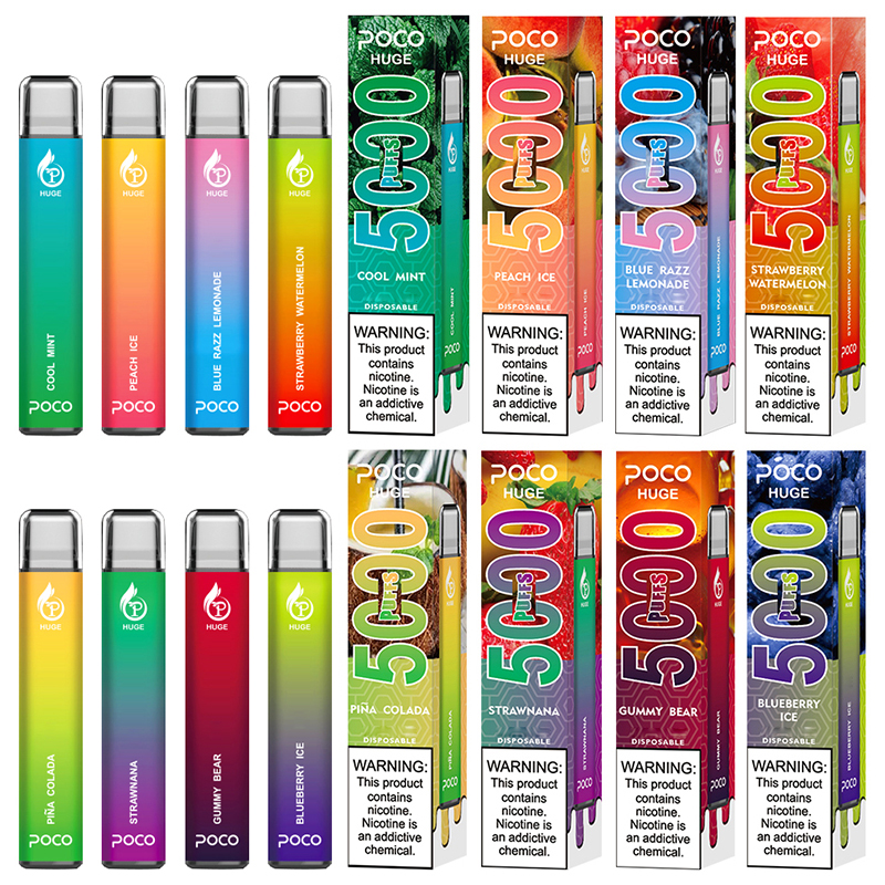 

Original Mesh Coil 5000 puffs Poco Huge Disposable Vape Pen Eletronic Cigarette Rechargeable 15ML 8 Flavors Device Newest Vapor pen