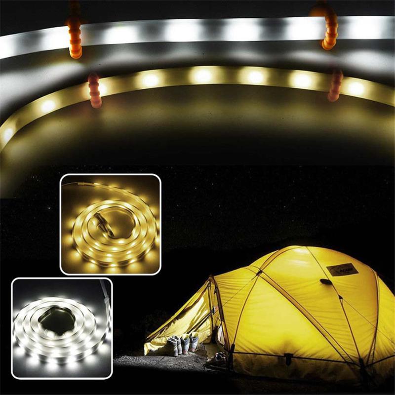 

Strips Tent Waterproof Outdoor Camping LED Light Strip Warm White Lamp Portable Impermeable Flexible Neon Ribbon Lantern Lights