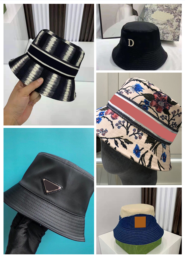 

2021 Bucket Hat luxurys Wide Brim Hats Mens Womens Fashion Classic Designers summer Nylon Autumn Spring Fisherman Sun Caps Drop 12 styles good nice, Box