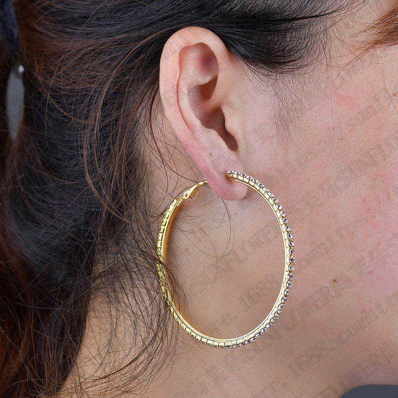 

hip hop earrings in europe and america, Golden;silver