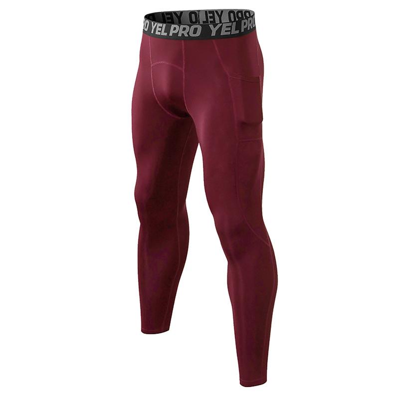 

Men' Pants Men Compression Tight Leggings Fitness Gym Jogging Solid Colour Sweatproof Quick Dry Sports Training, Black