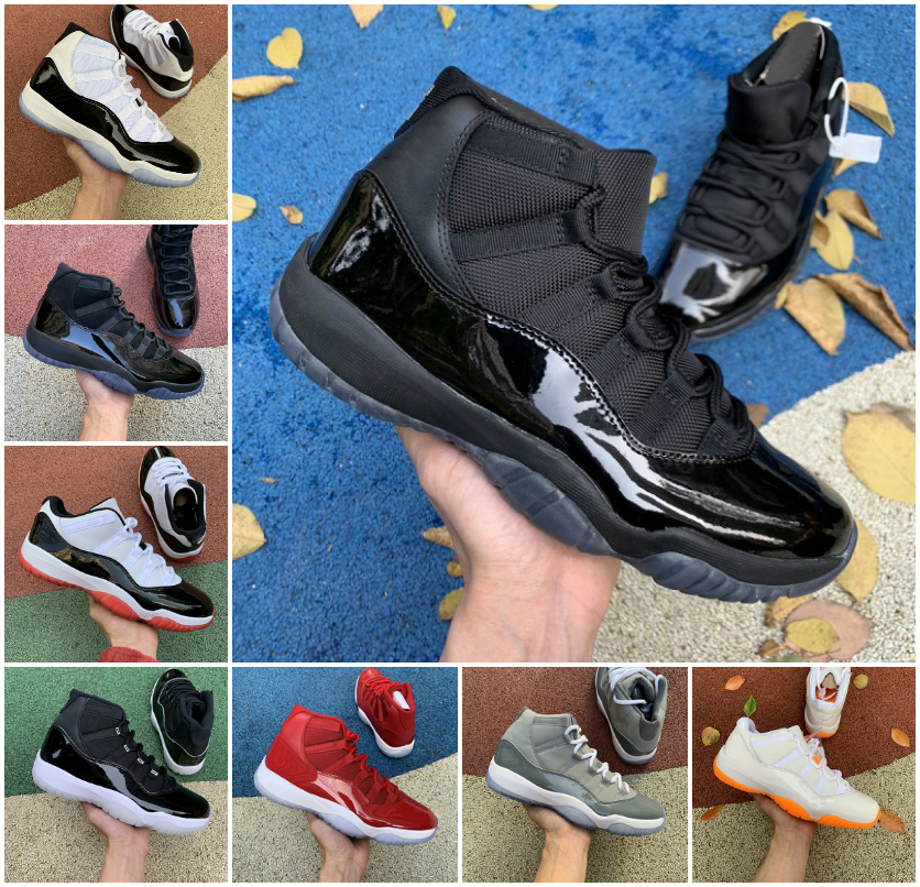 

2022 Jumpman 11 Basketball Shoes 11s Men Women Low Legend Blue Citrus Concord Bred Jubilee 25th Anniversary Gamma Cool Grey Gym Red UNC Mens Womens Sports Sneakers, Bubble package bag
