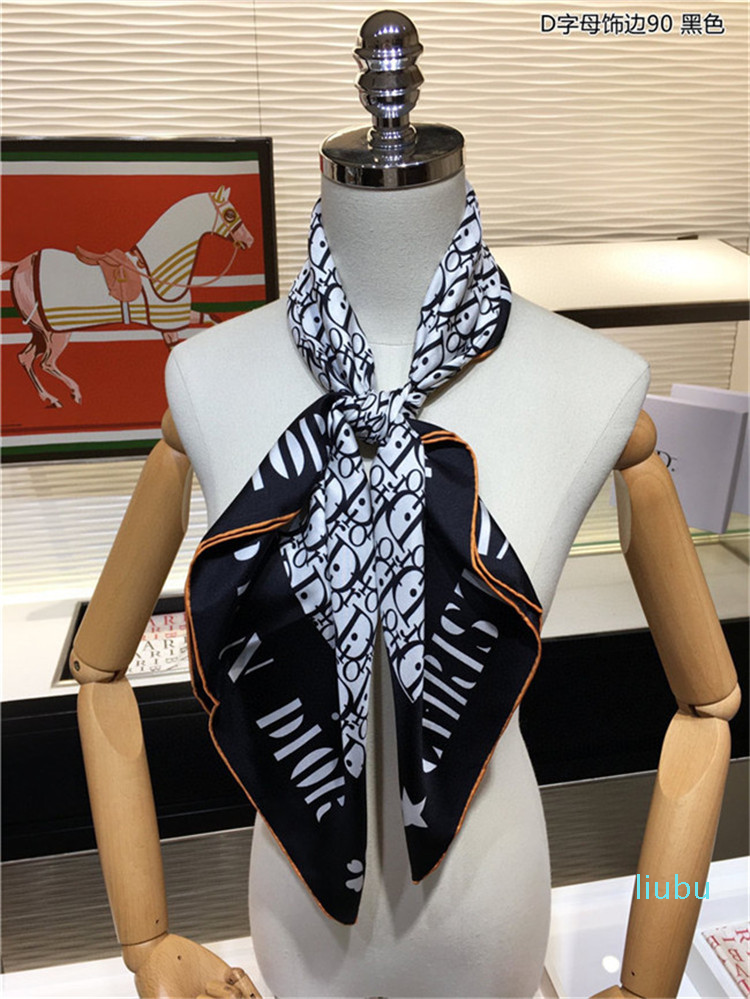 

2021 Top designer woman Silk Fashion Letter Headband Brand Small Scarf Variable Headscarf Accessories Activity Gift w06
