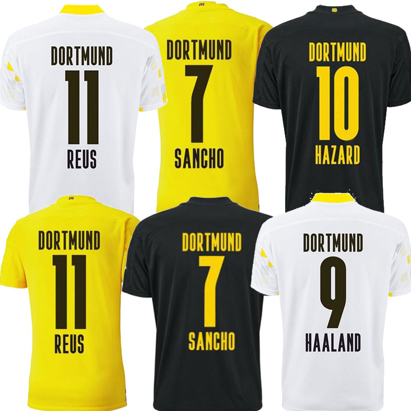 

20 21 HAALAND REUS soccer jerseys dortmund football shirt set BELLINGHAM SANCHO HUMMELS BRANDT DE FOOT men kids kit uniform shirts xxxl 4XL xxxxl, Black;yellow