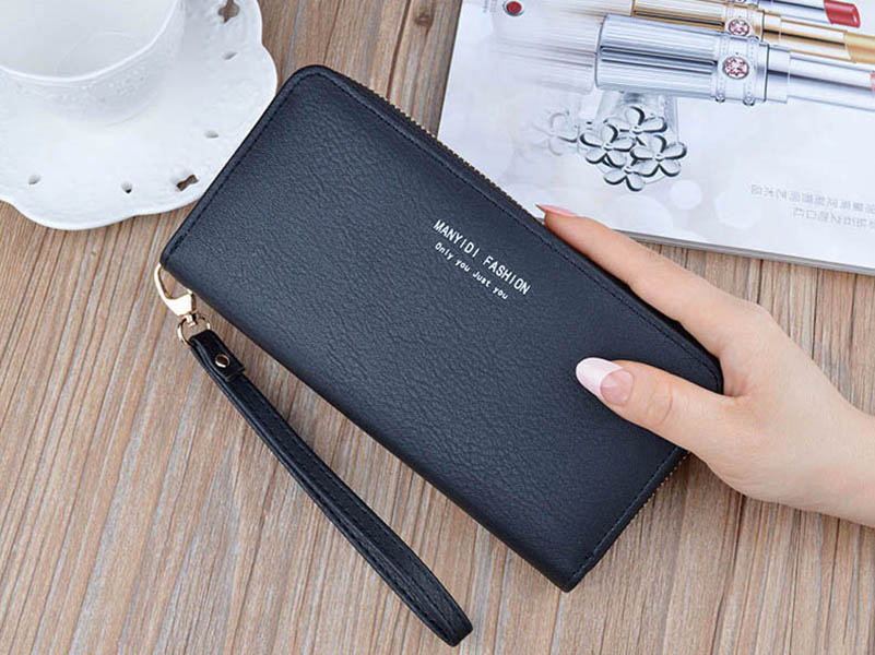 

Women's Long Zipper Wallet Fashion High Quality Clutch Casual Large Capacity Card Holder Handbag, Purple