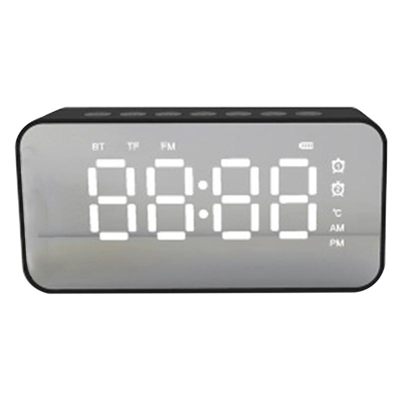 

Portable Speakers Multifunctional Mirror Alarm Clock, Bluetooth Speaker, FM Radio, Desk, LED, Wireless Music Player, Subwoofer