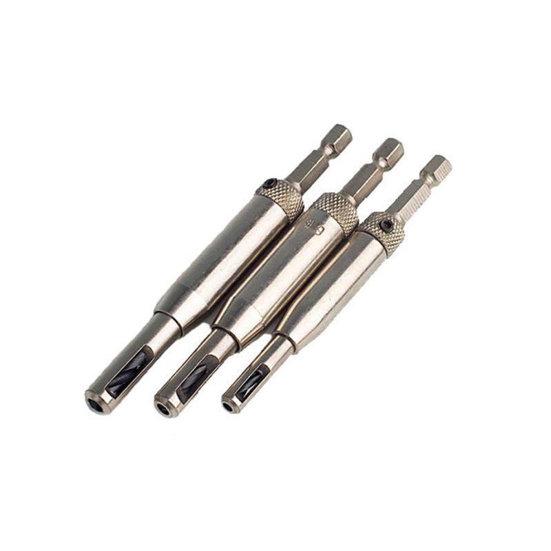 

Professional Drill Bits 3 Size Self Centering Hinge Cabinet Door Hardware Wood Bit Set 7/64 9/64 11/64 Guide Pilot Hole