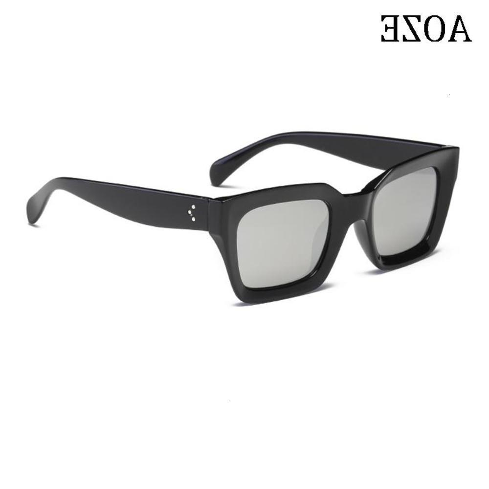 

sunglasses Sunglasses Cat eye fashion square retro brand design vintage sunglasses for female ladies UV400 Women ins Popular, Black