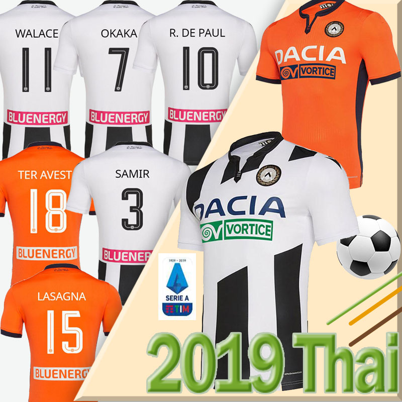 

men19 20 Maglia Udinese Calcio Soccer Jersey 2019 2020 home kit white black PAUL JANKTO TER AVEST PEZZELLA BEHRAMI Football Shirt, Wudineisi