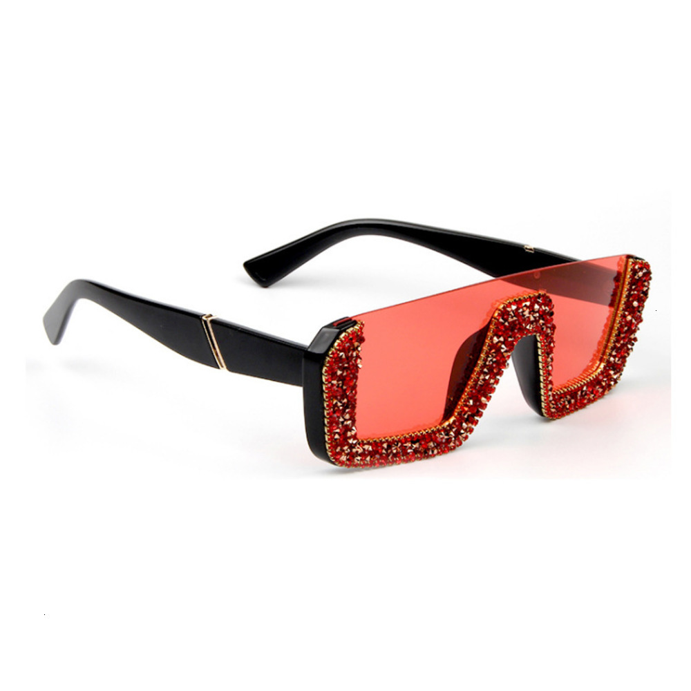 

Highend accessories new arrivals products fashion half frame luxury women diamond lent de sol rhintone shad sun glass sunglass, Black